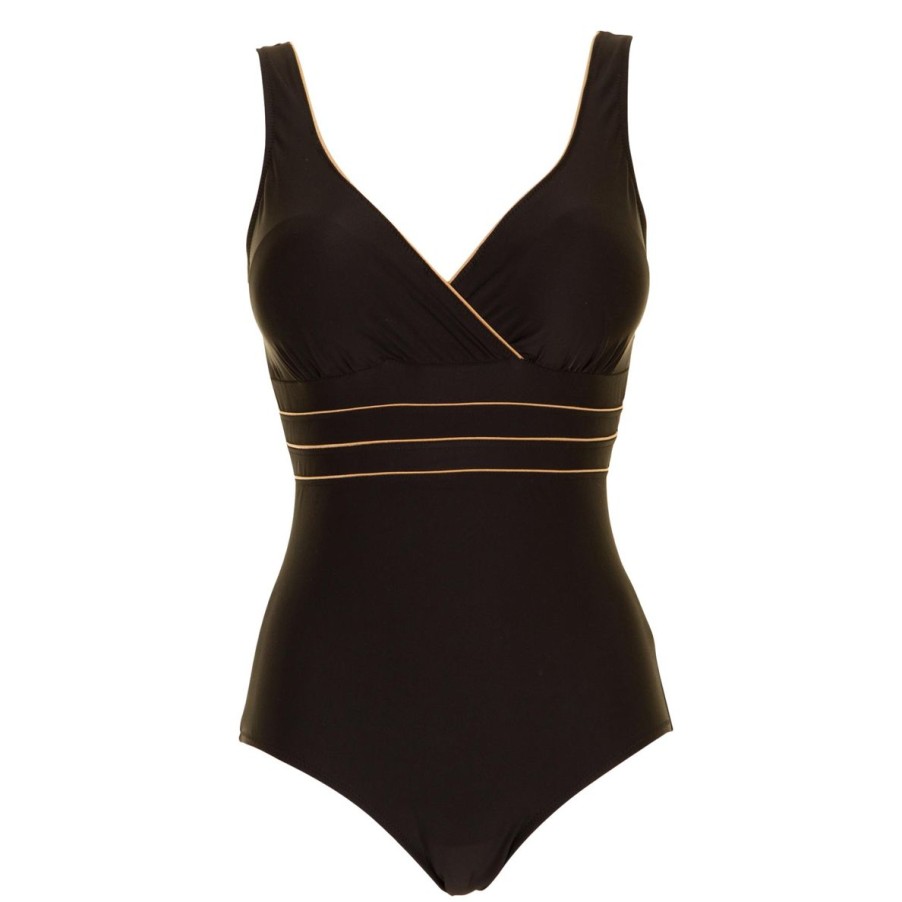 Badetoj Missya | Samos Swimsuit - Black/Gold