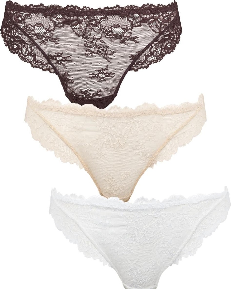 Undertoj Missya | Lace String 3-Pack - Dark Brown