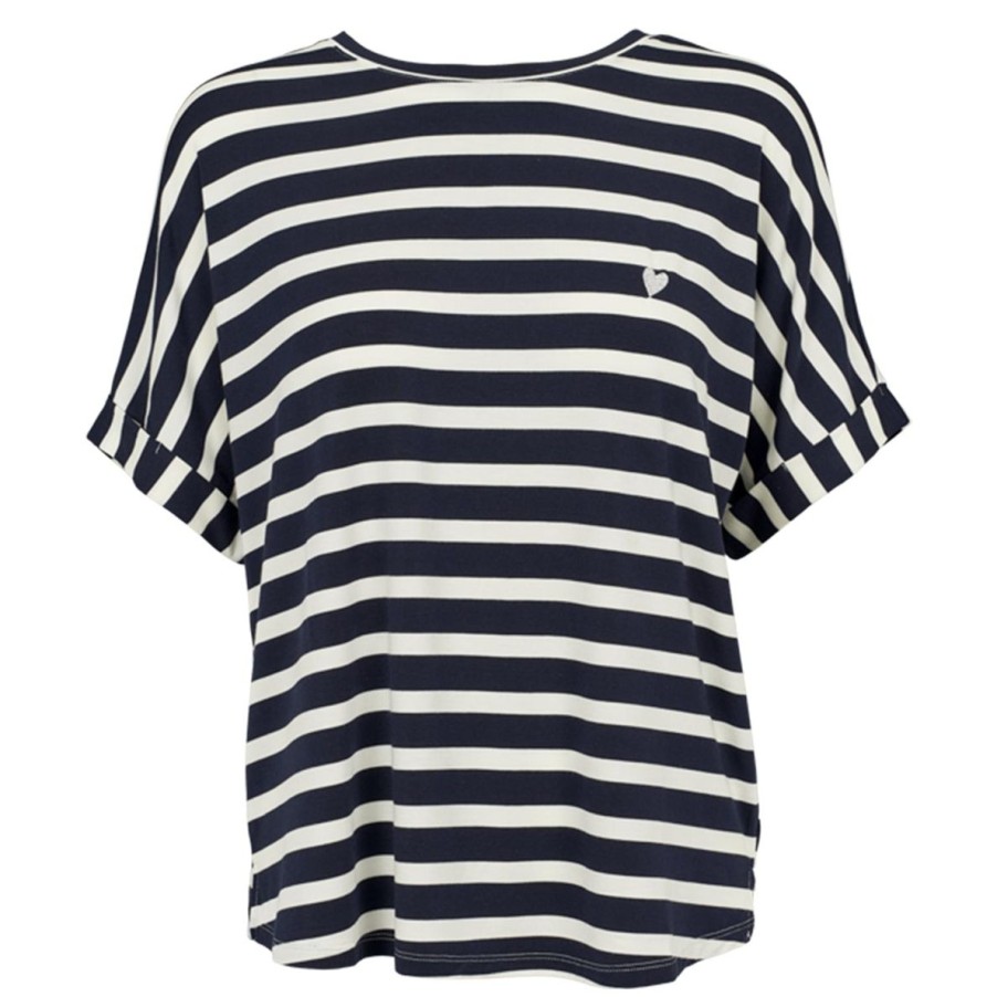 Hyggetoj Missya | Softness Stripe T-Shirt - Navy