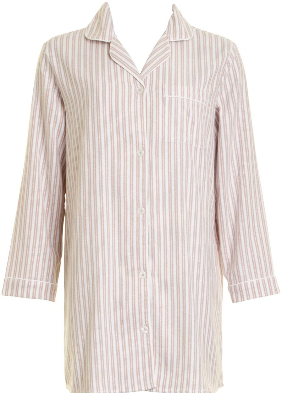 Nattoj Missya | Parker Night Shirt - Cafe Au Lait