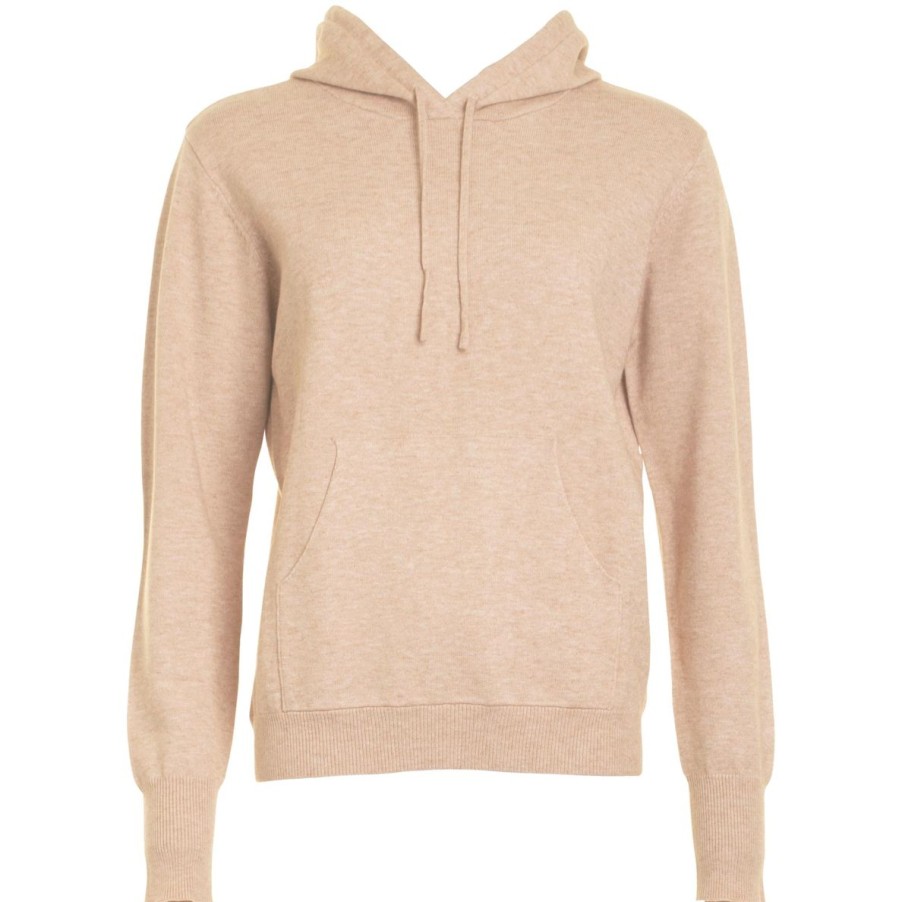 Hyggetoj Missya | Lazy Hoodie W. Rib - Nougat Melange