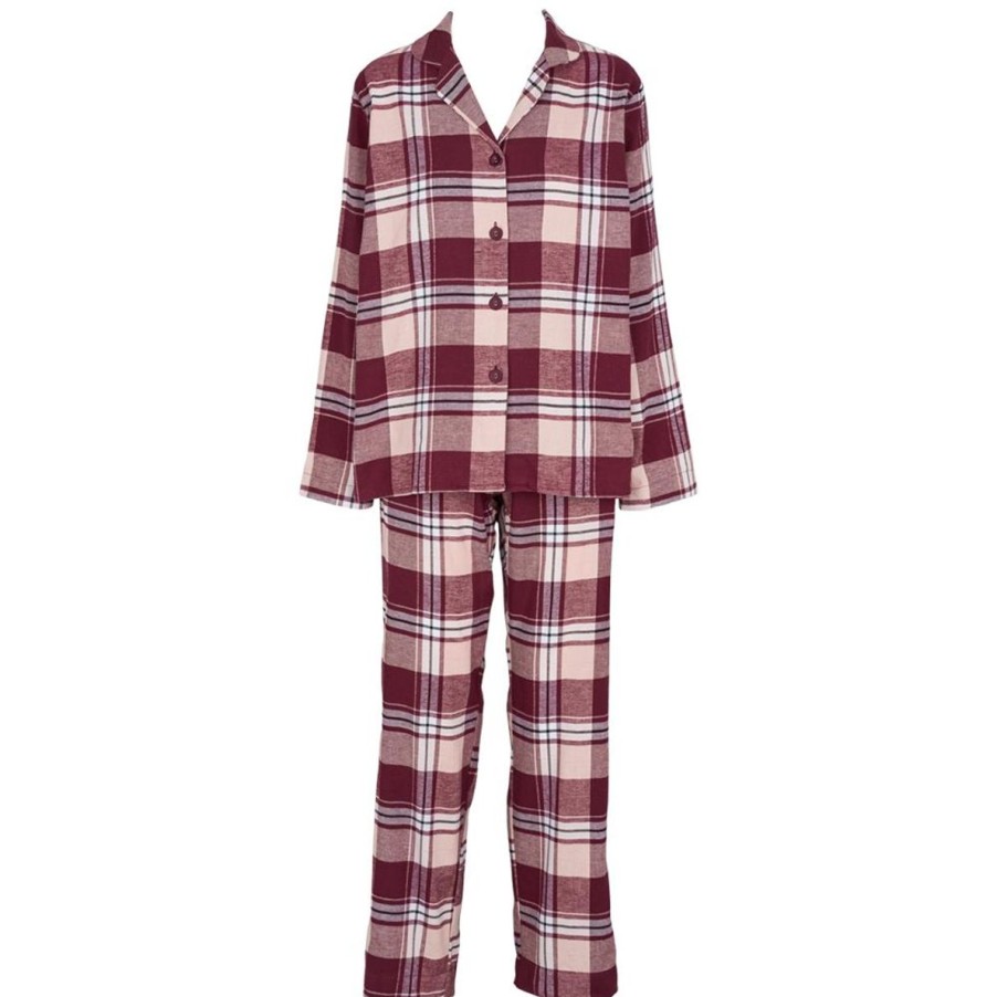 Nattoj Missya | Check Flannel Pyjamas - Burgundy