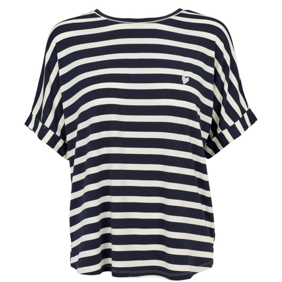 Hyggetoj Missya | Softness Stripe T-Shirt - Navy